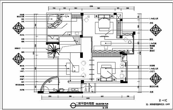 新中式装修设计，装修设计会舍图(六)