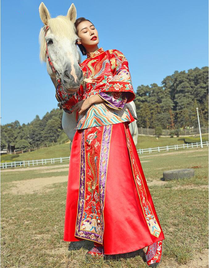 中国风秀禾服复古中式婚礼礼服