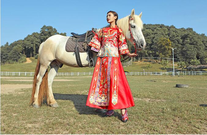 中国风秀禾服复古中式婚礼礼服