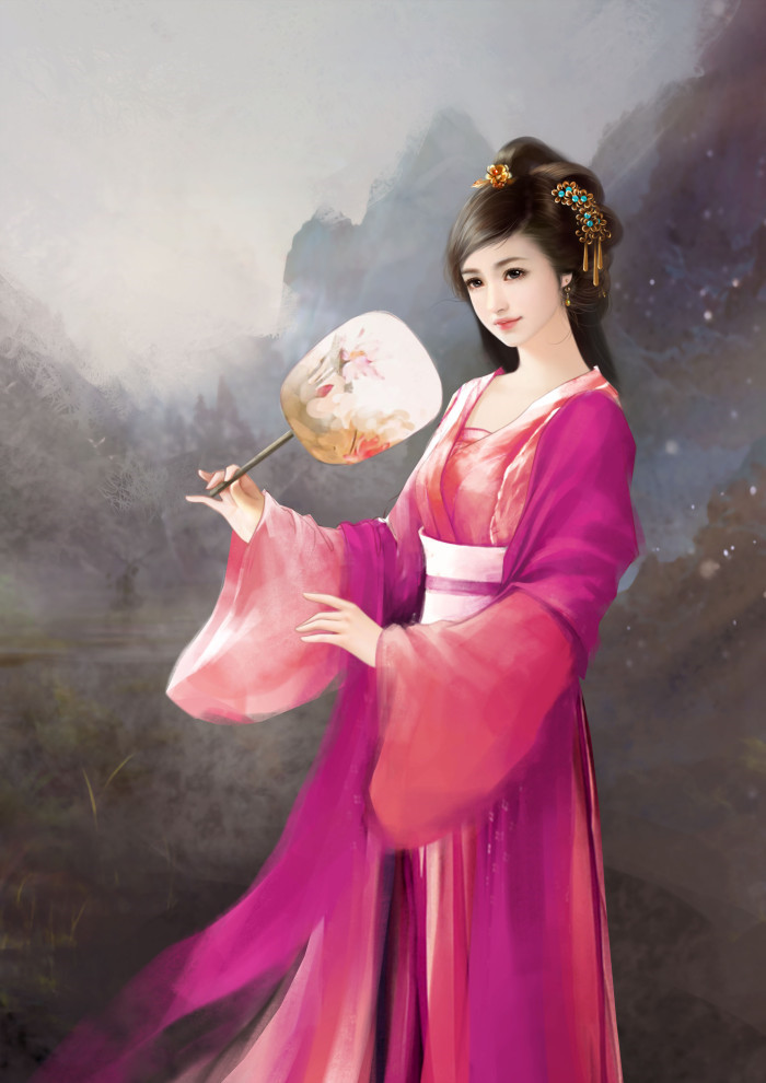 淡雅温婉的古风美女插画欣赏