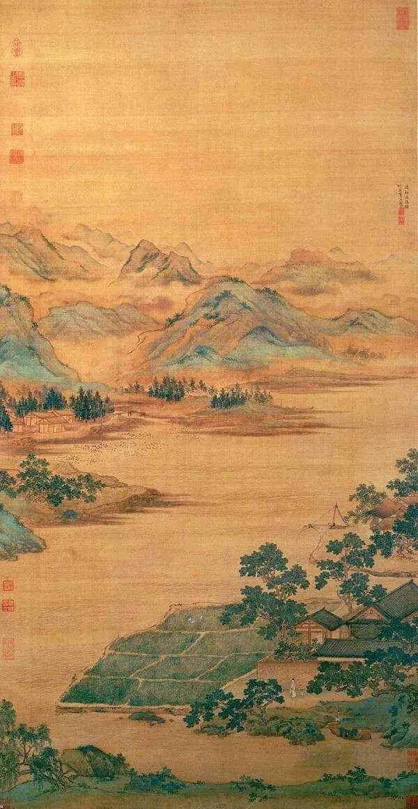 中国国画青山绿水欣赏