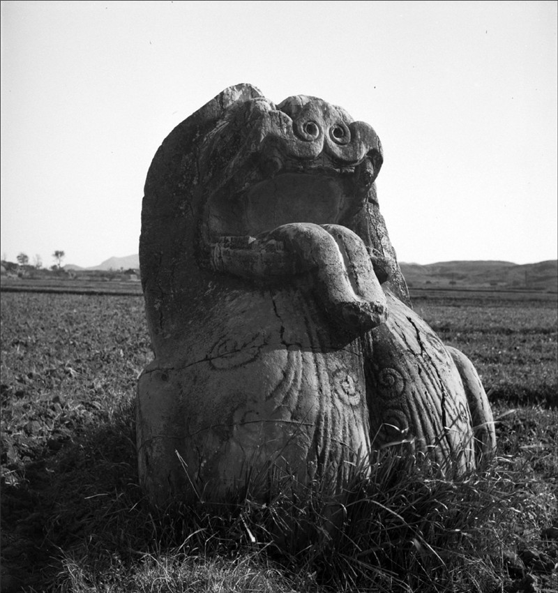 1945年南京南朝陵墓时刻老照片