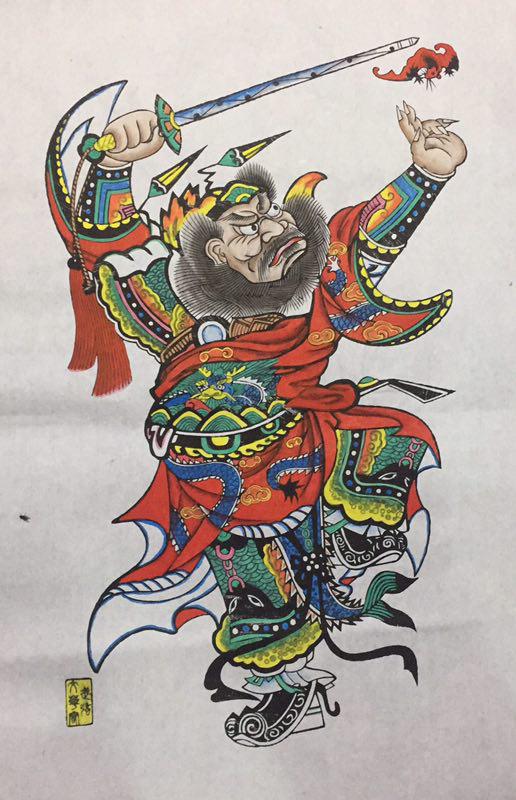 15款生动门神人物年画，唯美中国吉祥人物年画