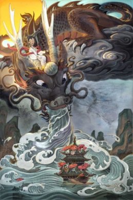 中国风年画插画，中国风手绘插