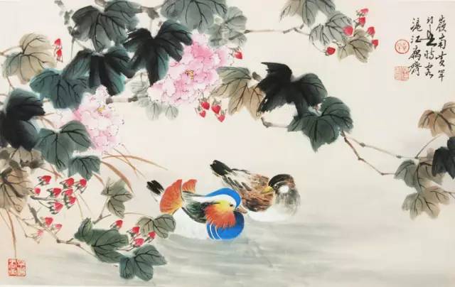 中国国画艺术：绝美花鸟国画图片