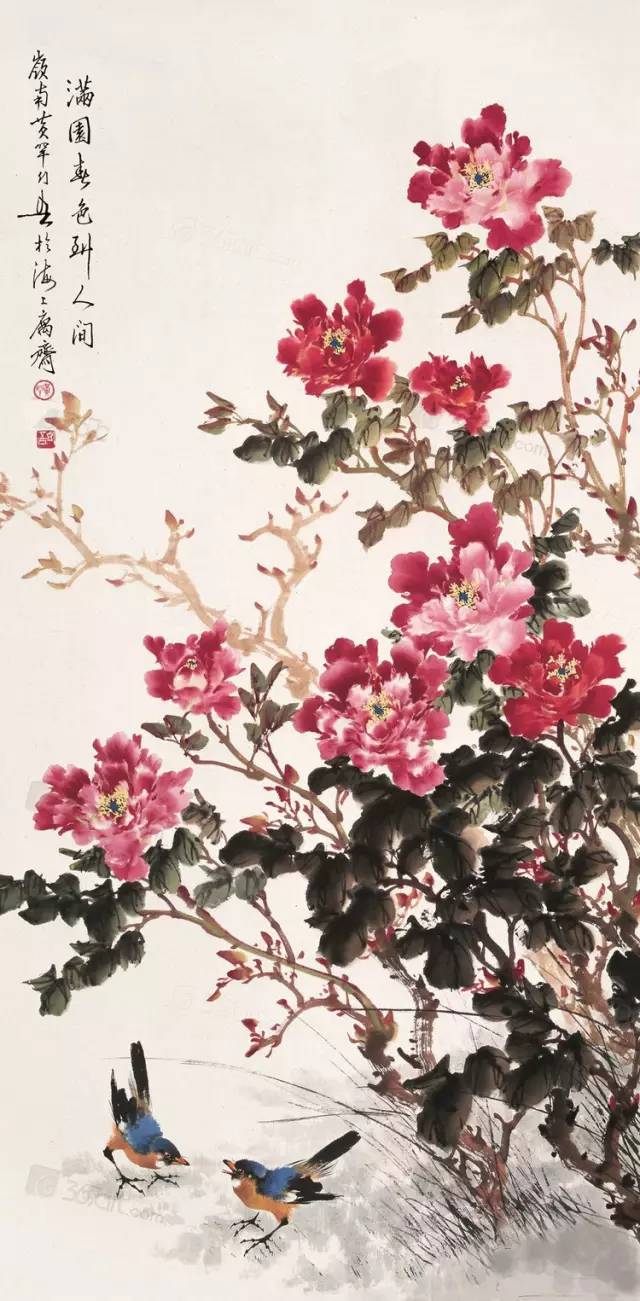 中国国画艺术：绝美花鸟国画图片