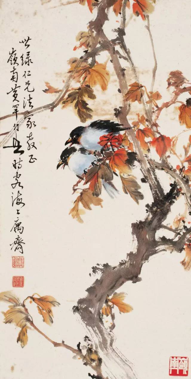 中国国画艺术：绝美花鸟国画图片