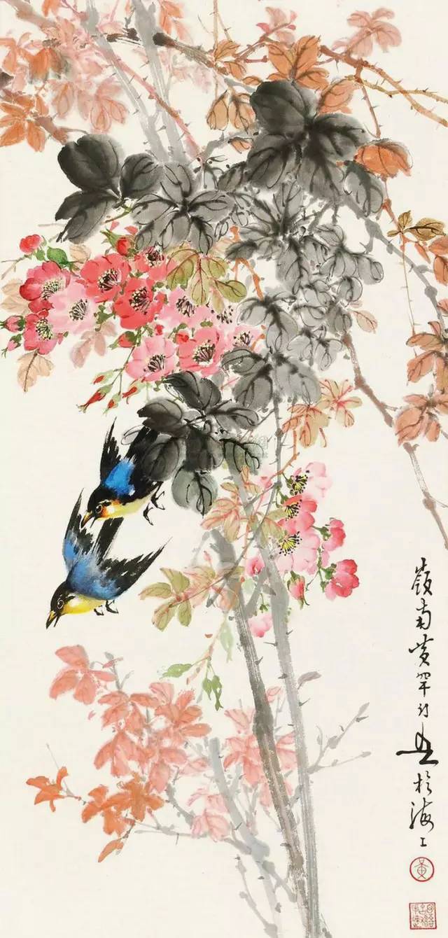 中国国画艺术：绝美花鸟国画图片