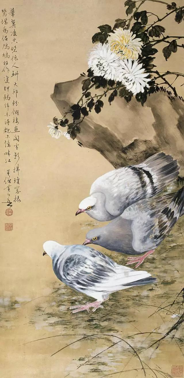 中国国画艺术：绝美花鸟国画图片