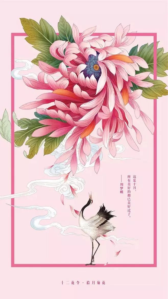 十二花令插画图片：以花为媒四季流转