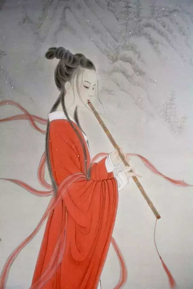 古风诗意手绘插画：一场风花雪月任飘摇美！