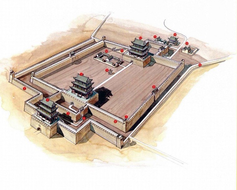 穿墙透壁，手绘中国古代经典古建筑