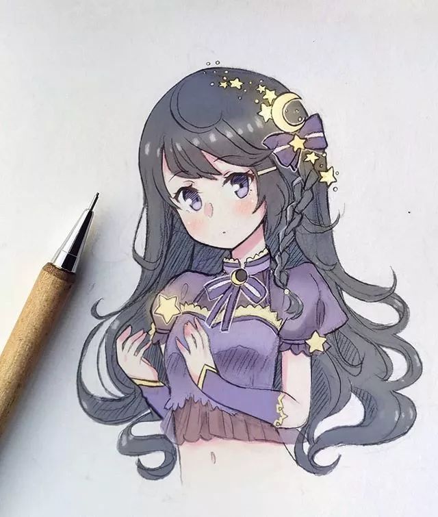 清新可爱美少女插画，萌化你的心！