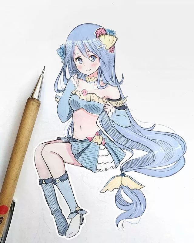 清新可爱美少女插画，萌化你的心！