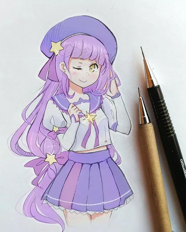 清新可爱美少女插画，萌化你的心！