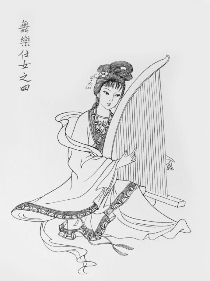 27幅白描仕女图：一笔一画勾勒出仕女美