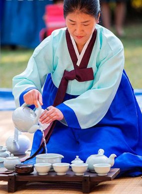 韩国泡茶饮茶文化图片