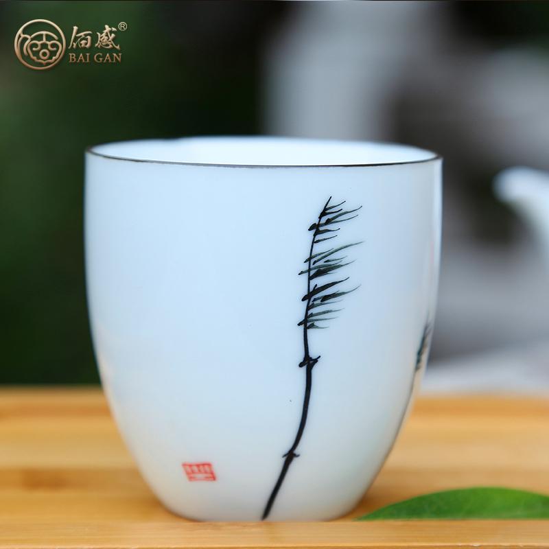 手绘主人单杯功夫茶具图片4