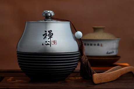 马来西亚款锡器茶叶罐茶具图片