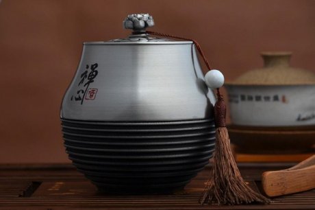 马来西亚款锡器茶叶罐茶具图片