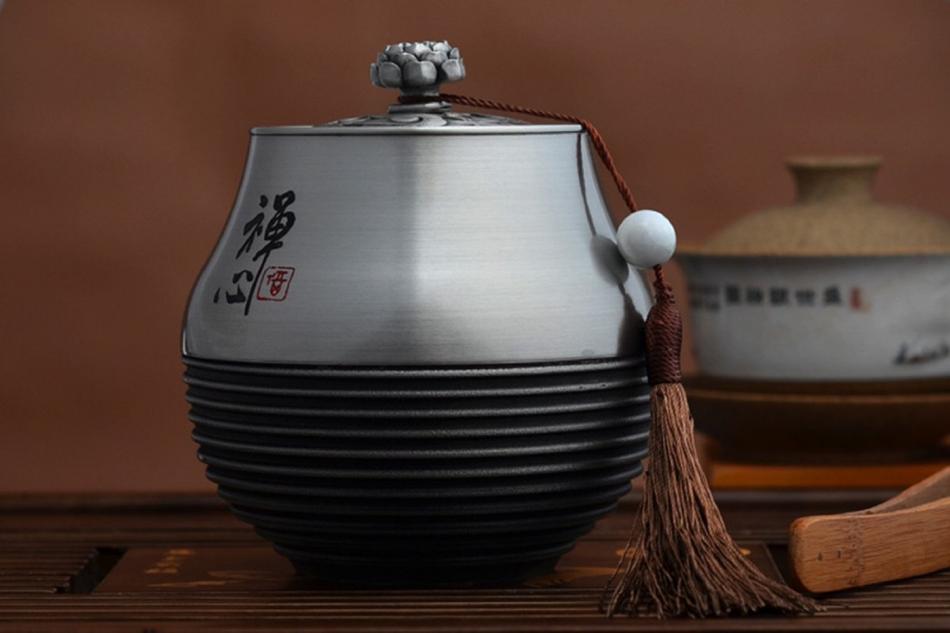 马来西亚款锡器茶叶罐茶具图片4