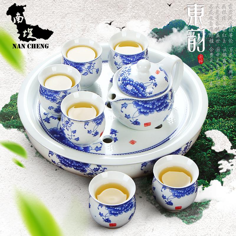 南埕双层陶瓷功夫茶具图片