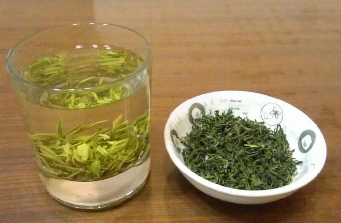 莫干黄芽冲泡茶汤图片