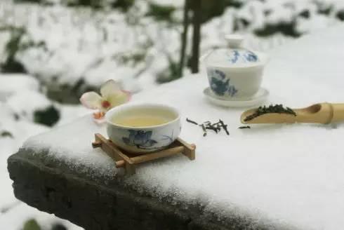 雪水泡茶 品一杯茶图片