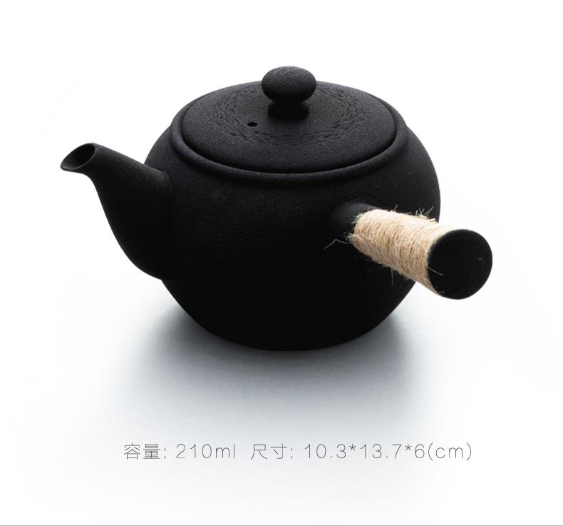 仿古侧把茶壶日式泡茶器图片8