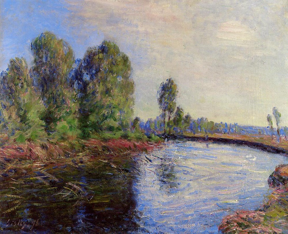 法国画家阿尔弗莱德&#183;西斯莱(Alfred Sisley)风景