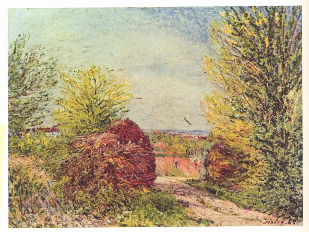 法国画家阿尔弗莱德&#183;西斯莱(Alfred Sisley)风景