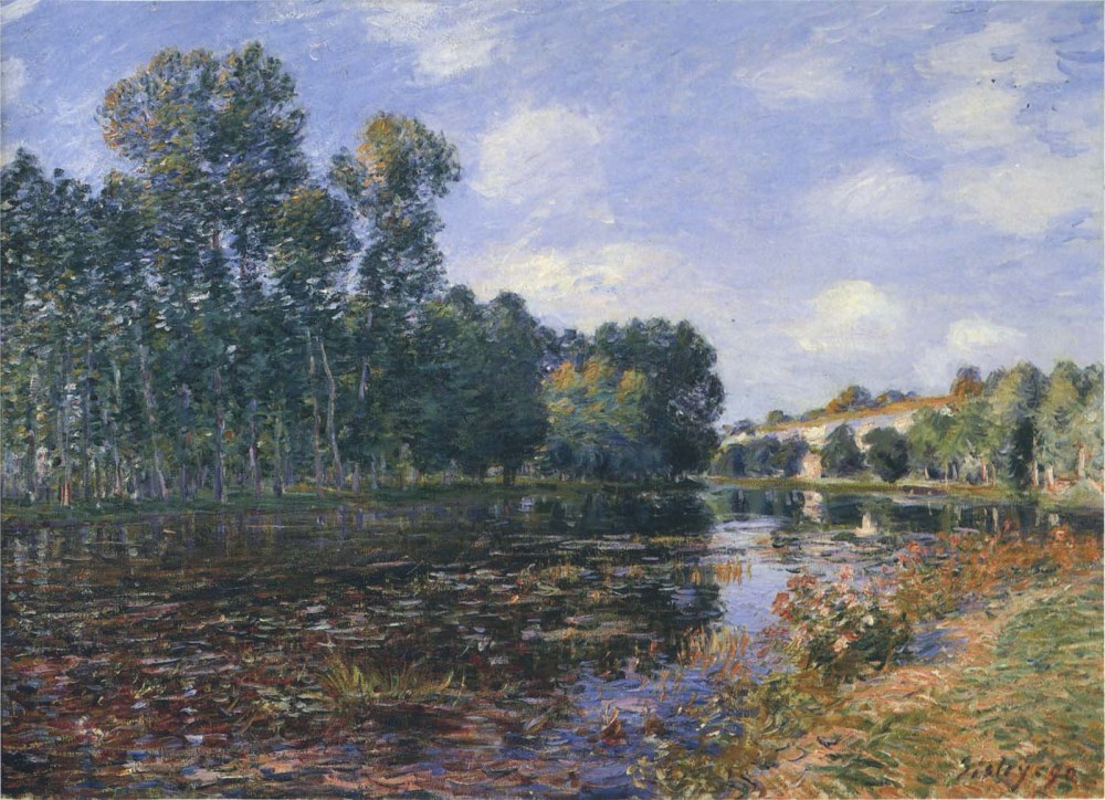 法国画家阿尔弗莱德&#183;西斯莱(Alfred Sisley)风景