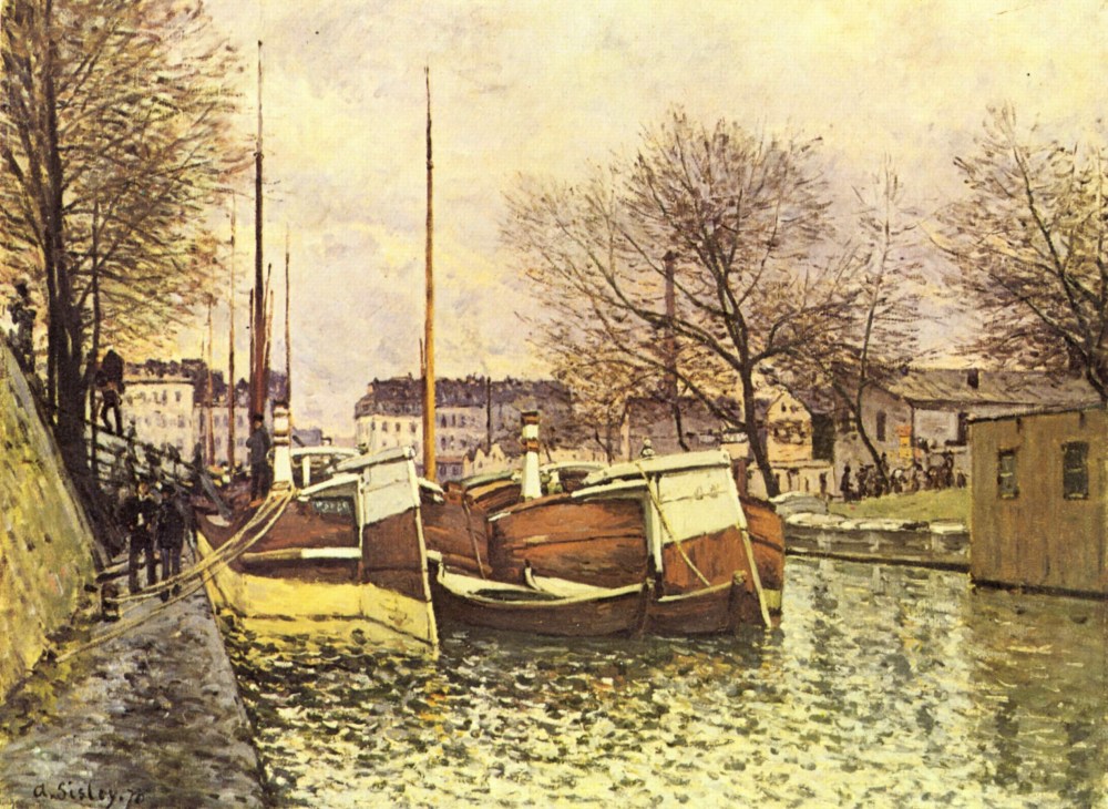 法国画家阿尔弗莱德&#183;西斯莱(Alfred Sisley)风景