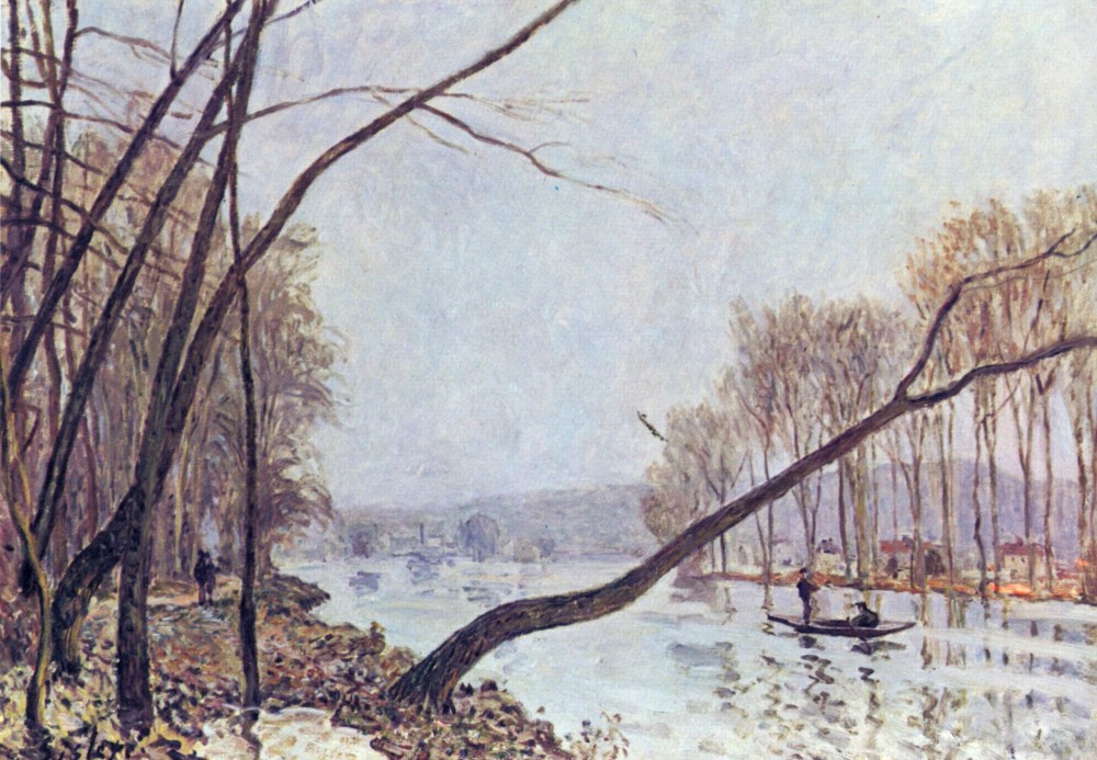 法国画家阿尔弗莱德&#183;西斯莱(Alfred Sisley)风景