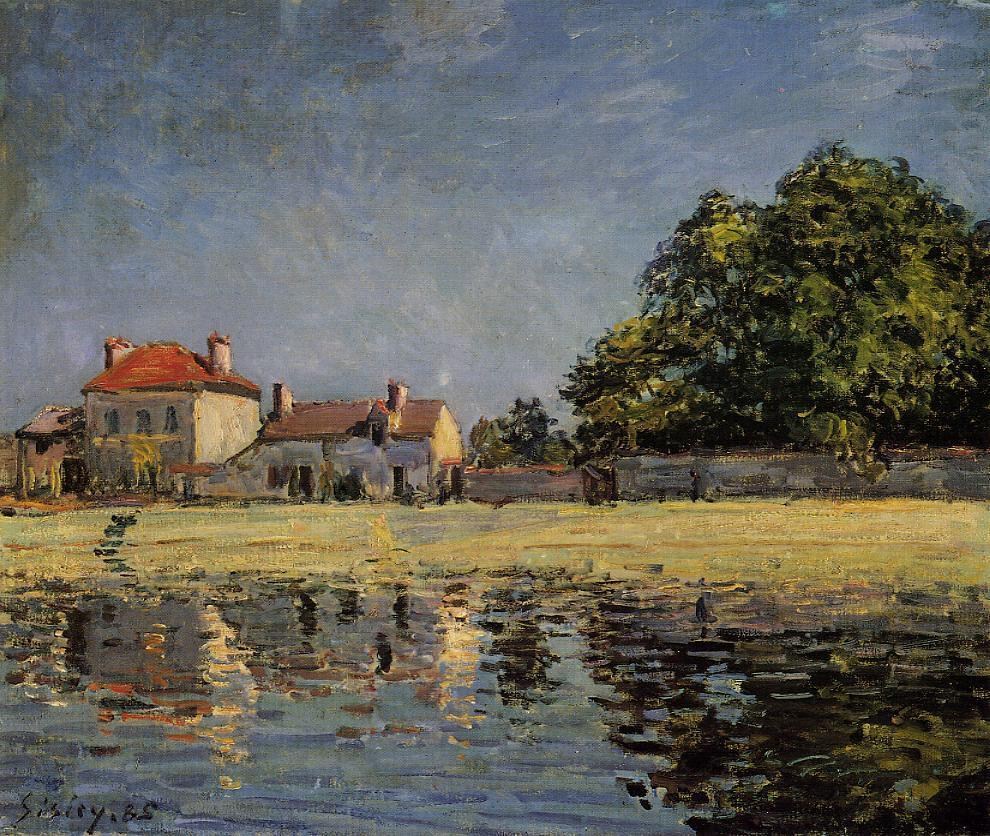 法国画家阿尔弗莱德&#183;西斯莱(Alfred Sisley)风景