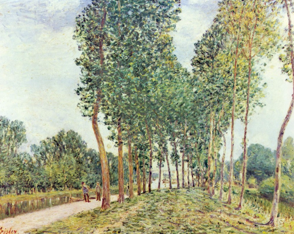 法国画家阿尔弗莱德&#183;西斯莱(Alfred Sisley)风景