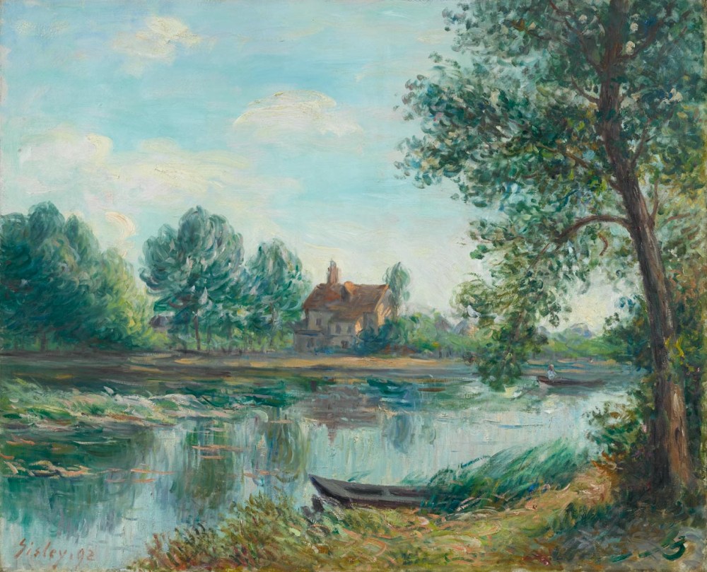 法国画家阿尔弗莱德&#183;西斯莱(Alfred Sisley)风景