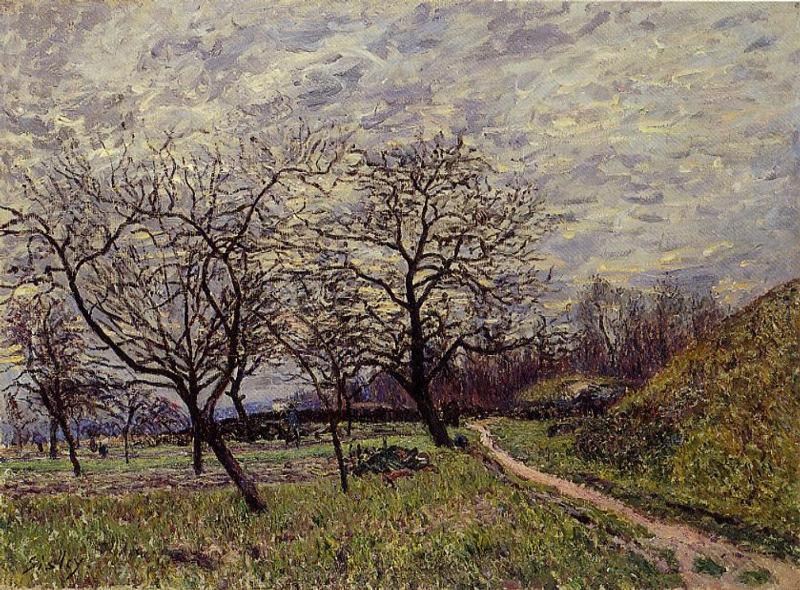 法国画家阿尔弗莱德&#183;西斯莱(Alfred Sisley)风景