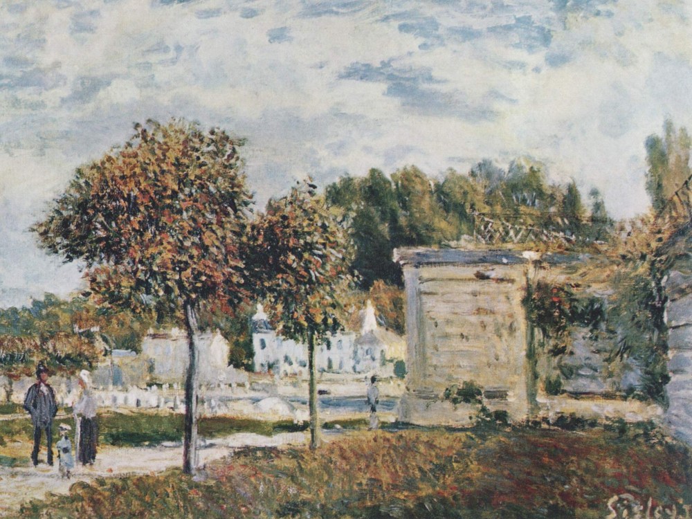 法国画家阿尔弗莱德&#183;西斯莱(Alfred Sisley)风景