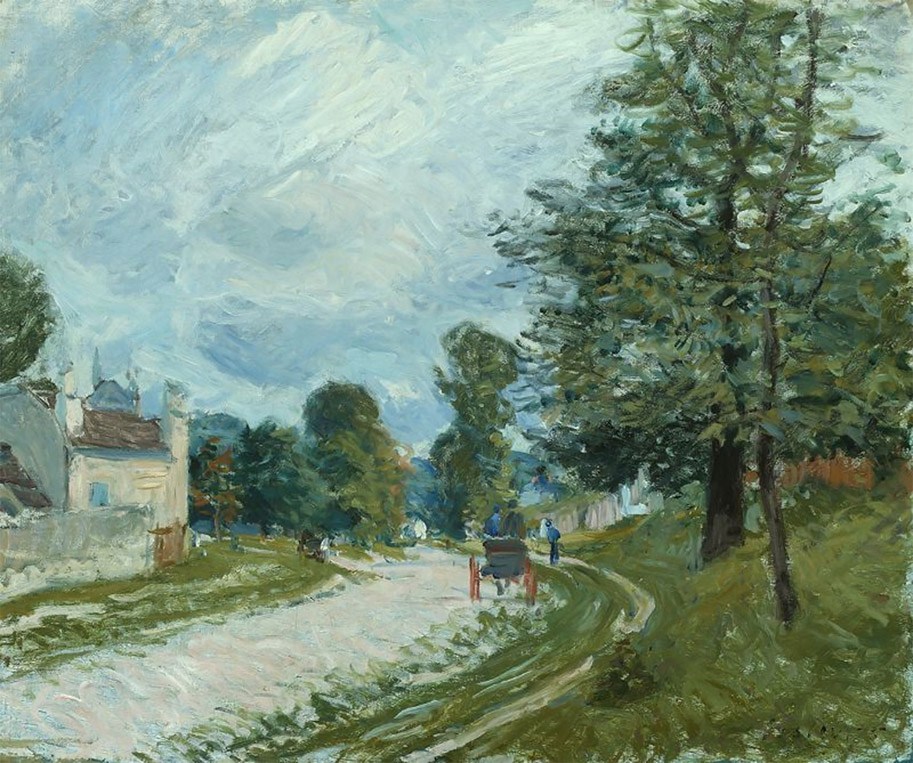 法国画家阿尔弗莱德&#183;西斯莱(Alfred Sisley)风景