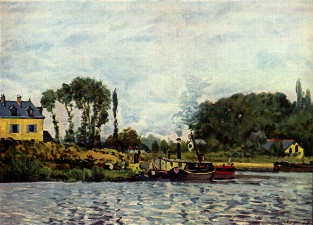 法国画家阿尔弗莱德&#183;西斯莱(Alfred Sisley)风景