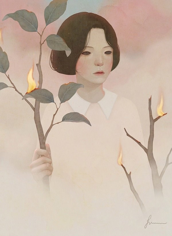 韩国插画师 Jiwoon Pak 水彩插画欣赏