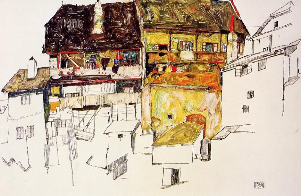 奥地利埃贡&#183;席勒（Egon Schiele）油画作品欣赏