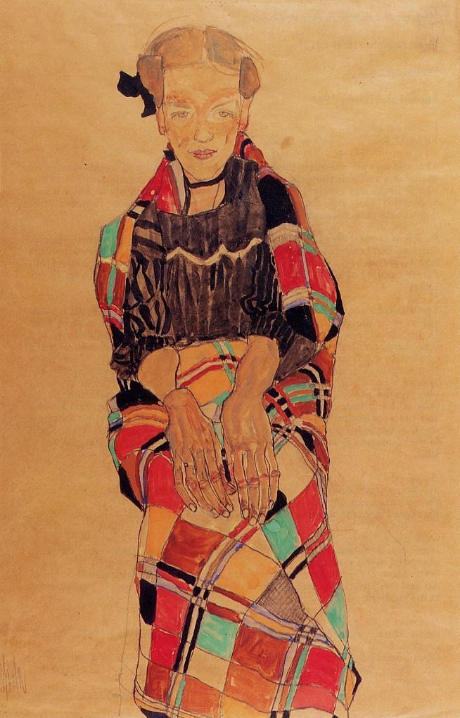 奥地利埃贡&#183;席勒（Egon Schiele）油画作品欣赏