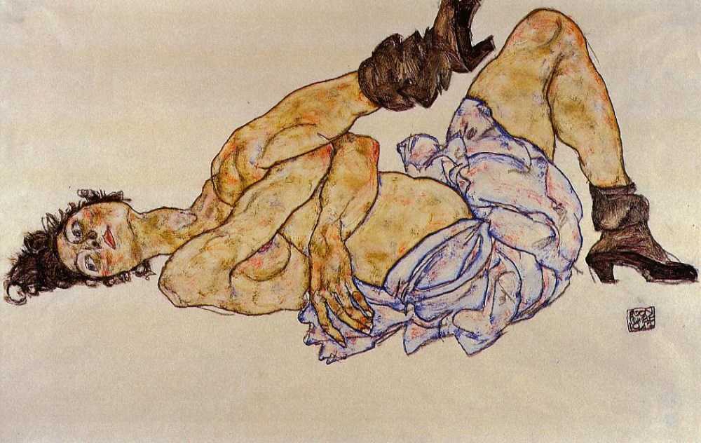 奥地利埃贡&#183;席勒（Egon Schiele）油画作品欣赏