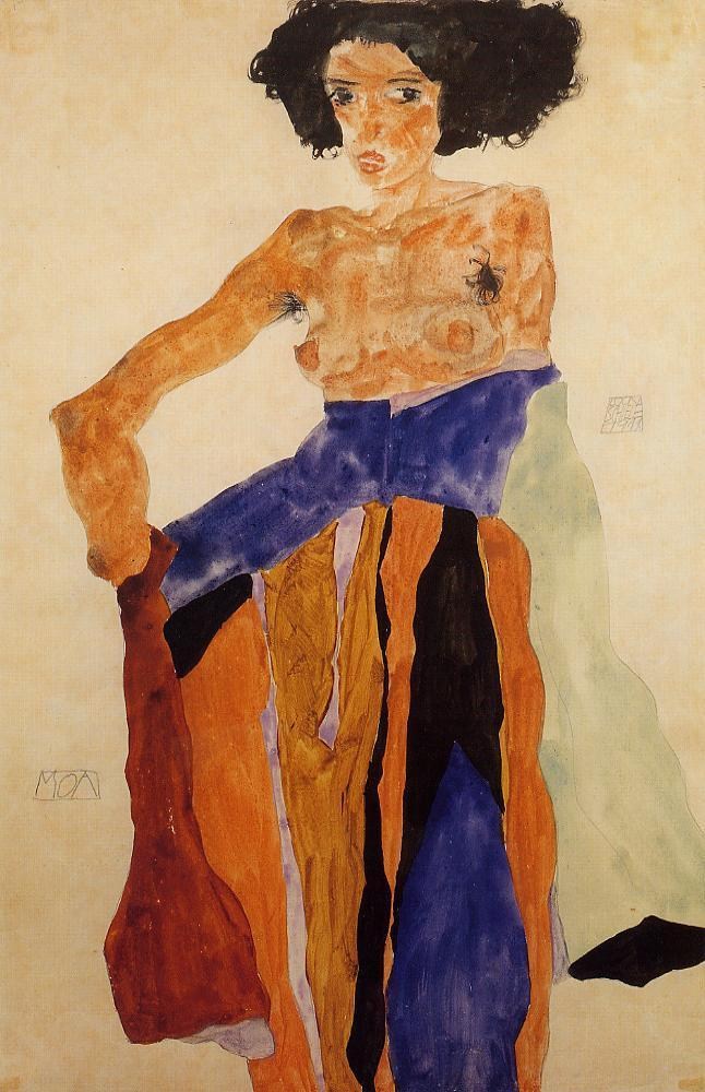 奥地利埃贡&#183;席勒（Egon Schiele）油画作品欣赏