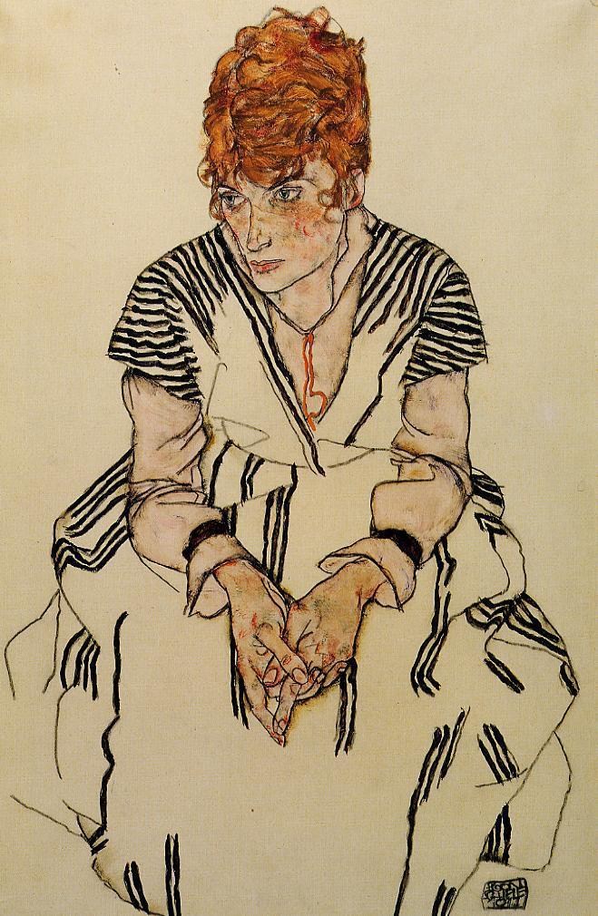 奥地利埃贡&#183;席勒（Egon Schiele）油画作品欣赏