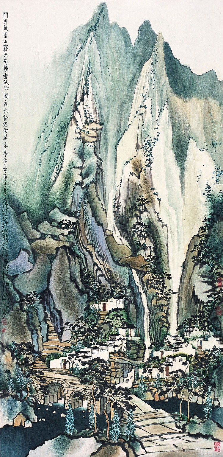 方骏山国画山水作品