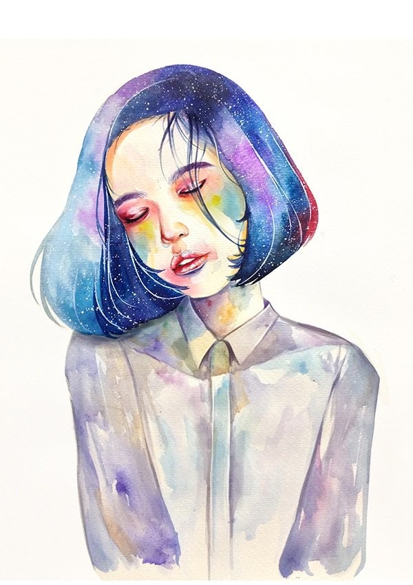 Kazel Lim水彩人物插画欣赏