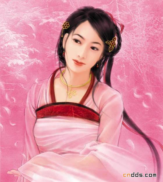 一组古典美女插画欣赏